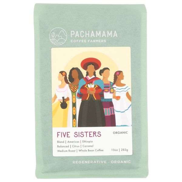 PACHAMAMA COFFEE COOPERATIVE: Five Sisters Organic Coffee, 10 oz