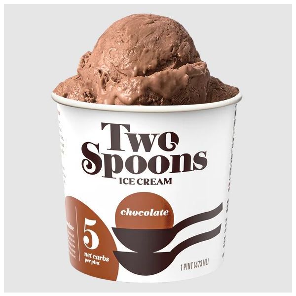 TWO SPOONS CREAMERY: Chocolate Ice Cream, 14 oz