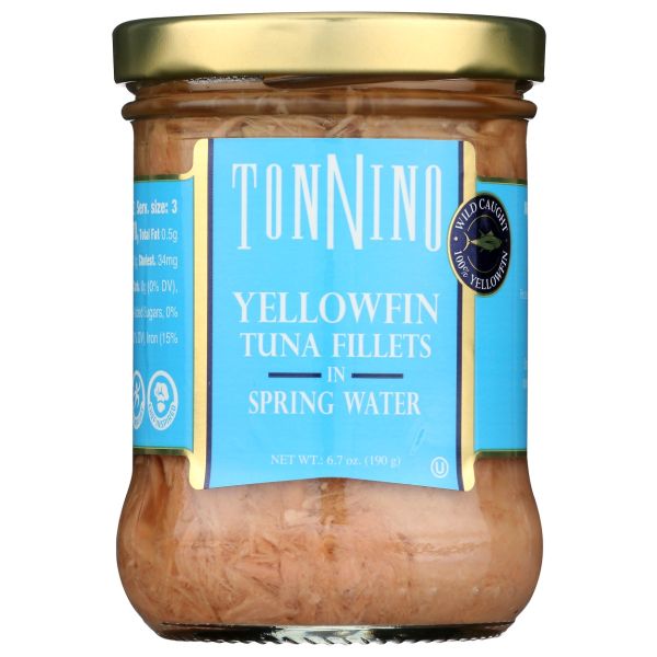 TONNINO: Yellowfin Tuna Fillets In Spring Water, 6.7 oz