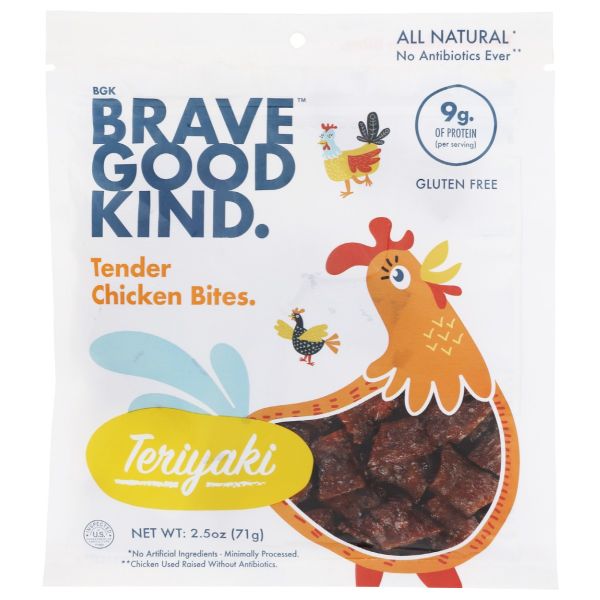 BRAVE GOOD KIND: Tender Chicken Bites Teriyaki, 2.5 oz