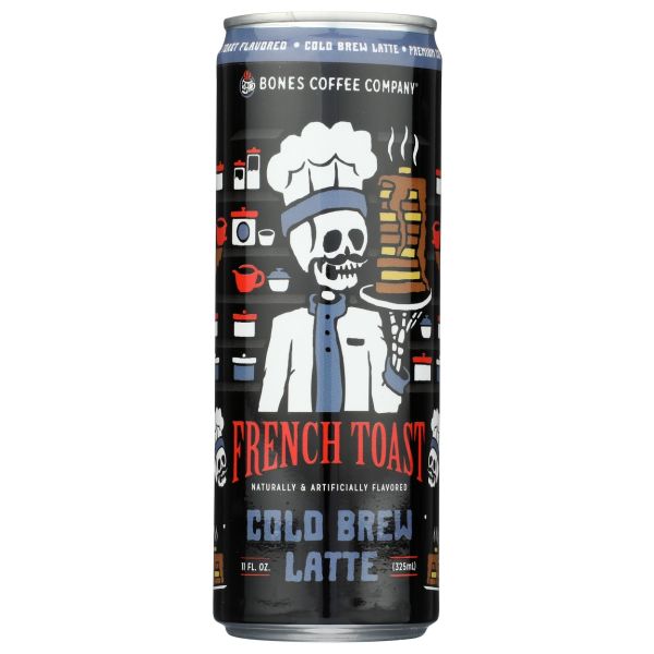BONES COFFEE COMPANY: French Toast Cold Brew Latte Coffee, 11 fo