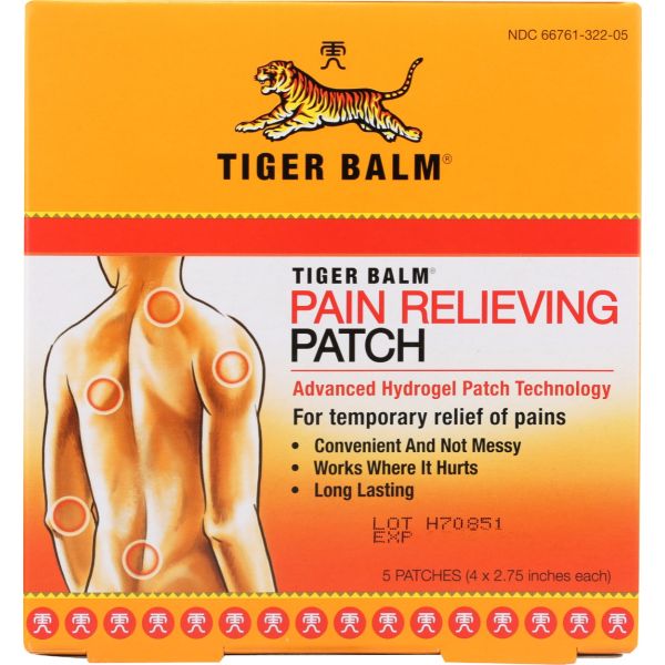 TIGER BALM: Medicated Pain Patch Relief, 5 pc