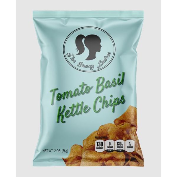 THE SAUCY LADIES: Tomato Basil Kettle Chips, 2 oz