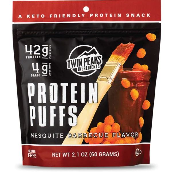 TWIN PEAKS INGREDIENTS: Protein Puffs Mesquite Bbq, 2.1 oz