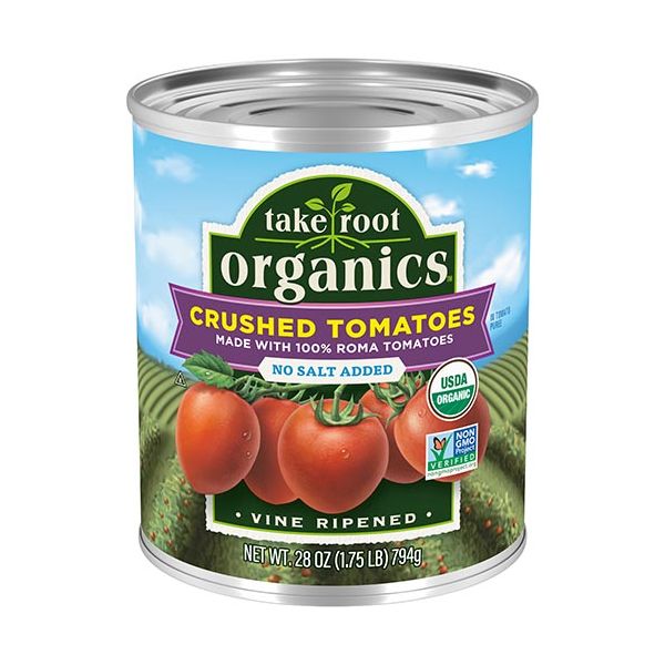 TAKE ROOT ORGANICS: Crushed Tomatoes No Salt Added, 28 oz