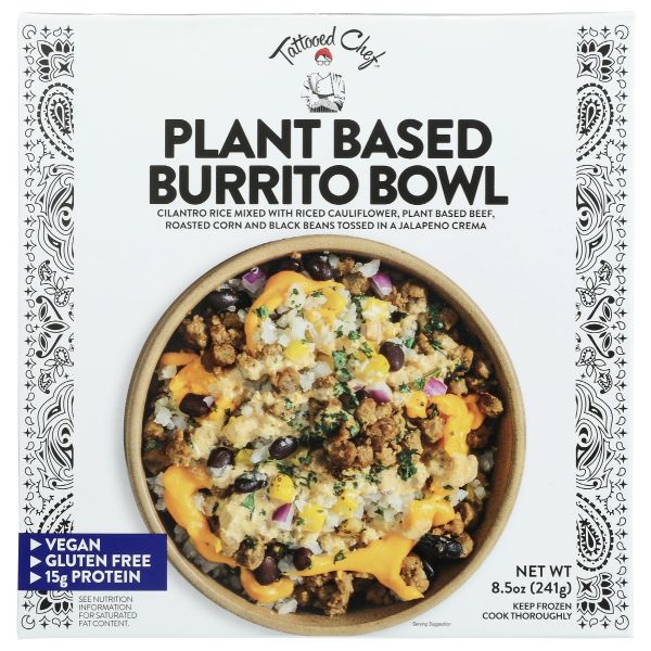 TATTOOED CHEF: Plant Based Beef Burrito Bowl, 8.5 oz
