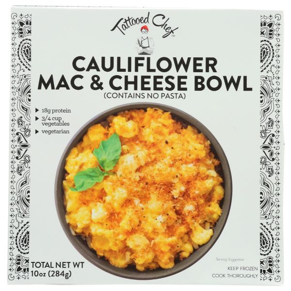 TATTOOED CHEF: Cauliflower Mac N Cheese Bowl, 10 oz