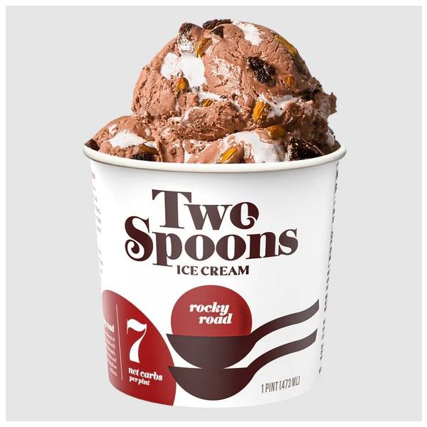 TWO SPOONS CREAMERY: Rocky Road Ice Cream, 14 oz