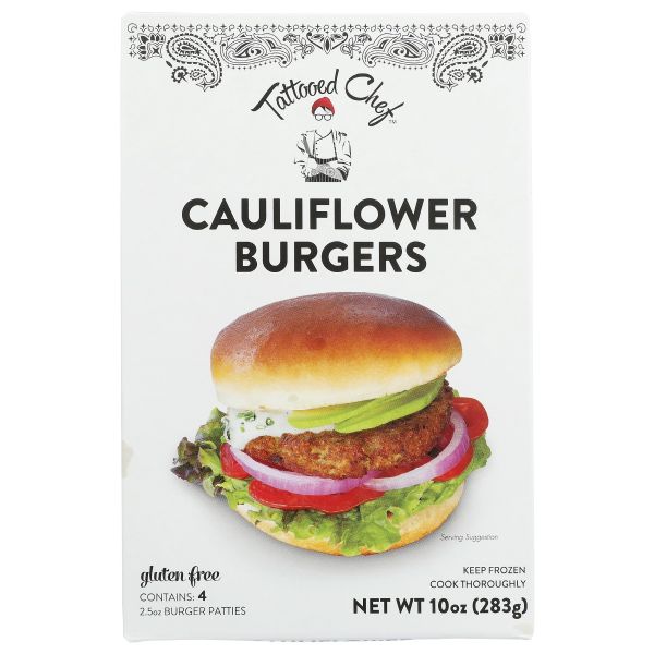 TATTOOED CHEF: Cauliflower Burger, 10 oz