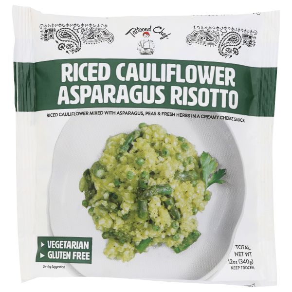 TATTOOED CHEF: Riced Cauliflower Asparagus Risotto, 12 oz