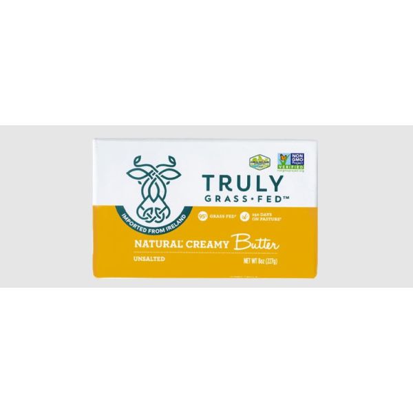 TRULY GRASS FED: Unsalted Creamy Natural Butter, 8 oz