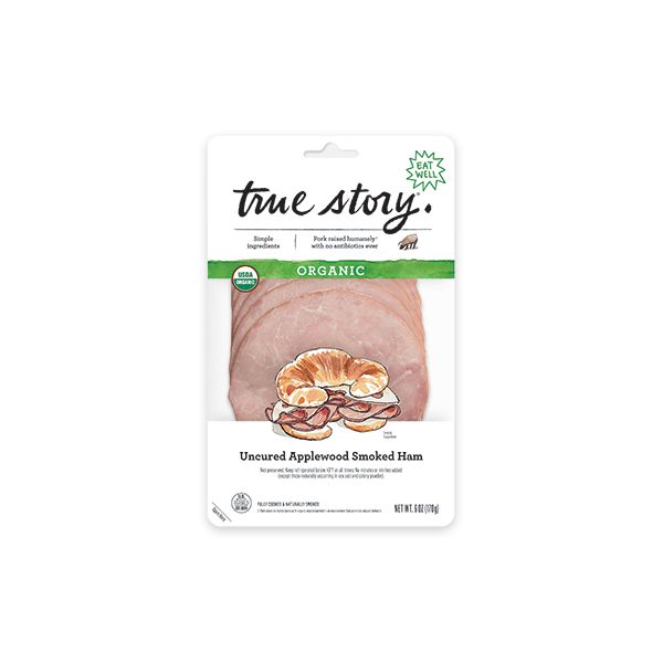 TRUE STORY: Organic Uncured Applewood Smoked Ham, 6 oz