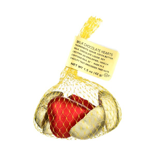 THOMPSON: Chocolate Hearts Mesh Bag, 1.5 oz