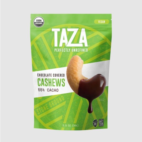 TAZA CHOCOLATE: Dark Chocolate Covered Cashews, 3.5 oz