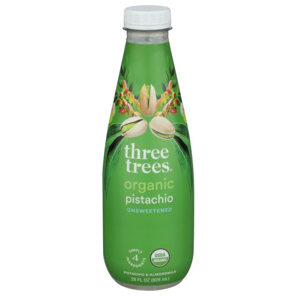 THREE TREES: Organic Unsweetened Pistachio Nutmilk, 28 oz