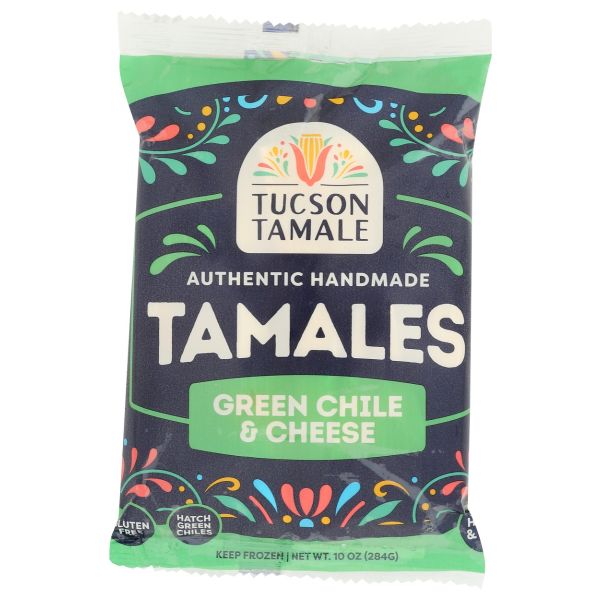 TUCSON TAMALE COMPANY: Green Chile and Cheese Tamales, 10 oz