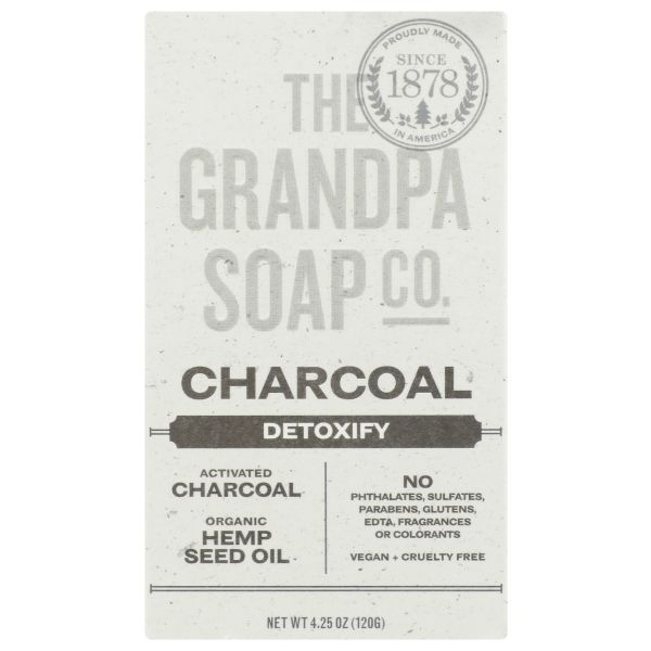 GRANDPAS: Charcoal Soap Bar, 4.25 oz