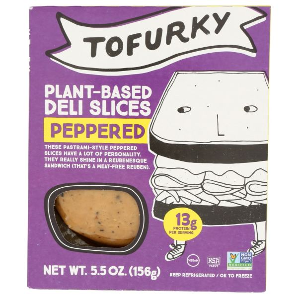 TOFURKY: Plant Based Peppered Deli Slices, 5.5 oz