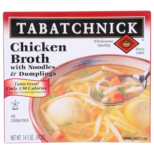 TABATCHNICK: Chicken Broth with Noodles and Dumplings Soup, 14.5 oz