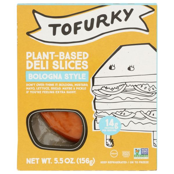 TOFURKY: Plant Based Deli Slices Bologna Style, 5.5 oz