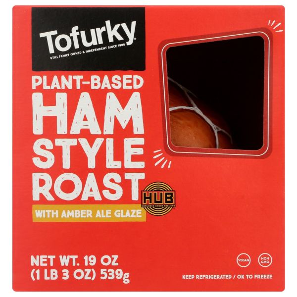TOFURKY: Plant Based Ham Style Roast with Amber Glaze, 19 oz
