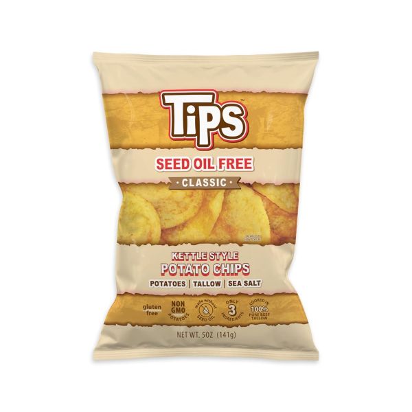 TIPS: Classic Potato Chips Seed Oil Free, 5 oz