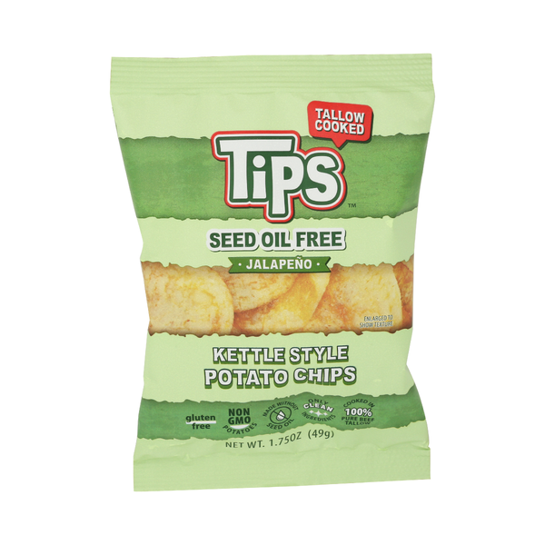 TIPS: Jalapeno Potato Chips Seed Oil Free, 1.75 oz