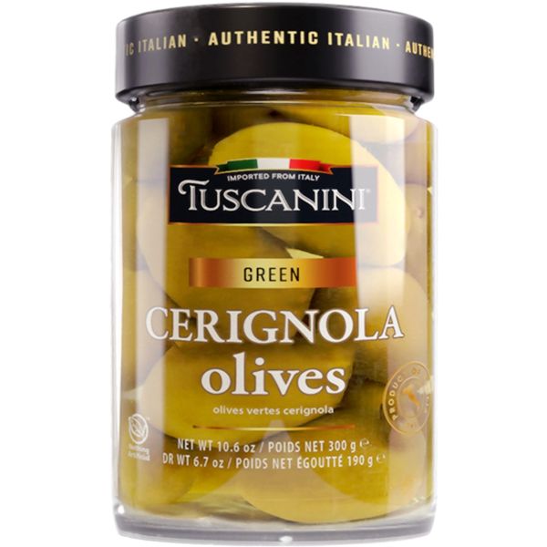 TUSCANINI: Green Cerignola Olives, 10.58 oz