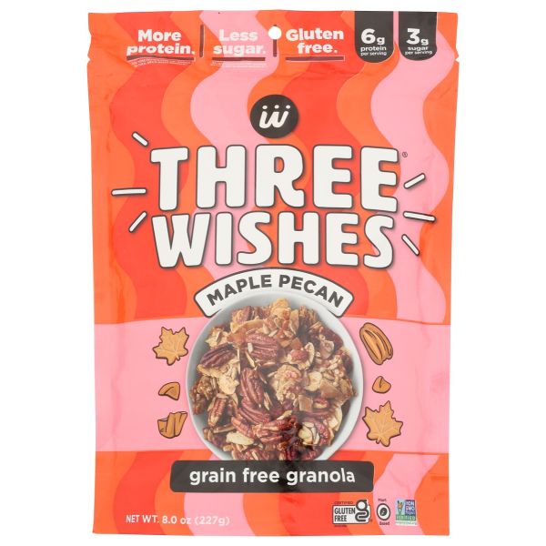 THREE WISHES: Maple Pecan Granola, 8 oz