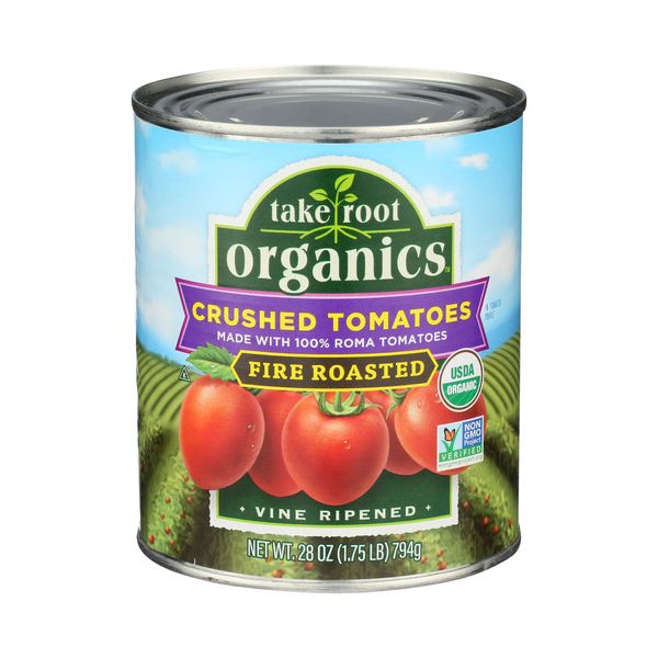 TAKE ROOT ORGANICS: Crushed Tomatoes Fire Roasted, 28 oz
