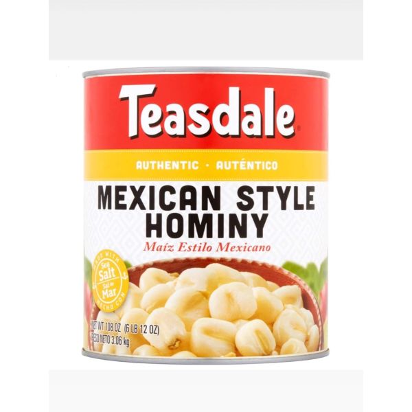 TEASDALE: Mexican Style Hominy, 108 oz