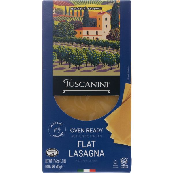 TUSCANINI: Oven Ready Flat Lasagna, 17.6 oz