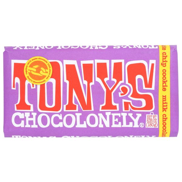 TONYS CHOCOLONELY: Milk Chocolate with Chocolate Chip Cookie, 6.35 oz