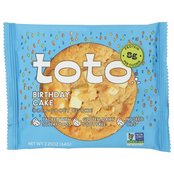 TOTO FOODS: Birthday Cake Cookie, 2.25 oz