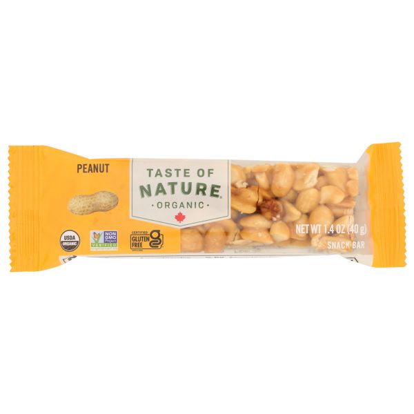 TASTE OF NATURE: Organic Peanut Nut Snack Bar, 1.41 oz