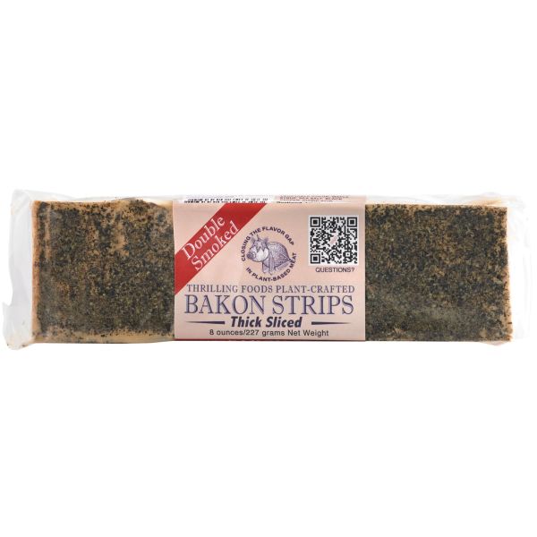 THRILLING FOODS: Plant Based Bakon Strips, 8 oz