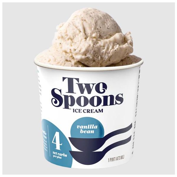 TWO SPOONS CREAMERY: Vanilla Bean Ice Cream, 14 oz