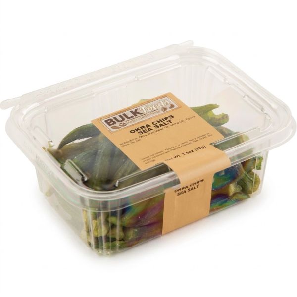 TORN & GLASSER: Roasted and Salted Vegetable Okra Chips, 3.5 oz
