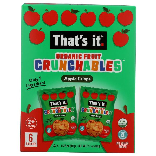 THATS IT: Apple Crisps Fruit Crunchables 6 Count, 2.1 oz