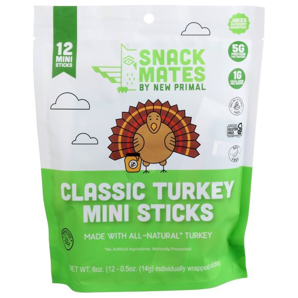 THE NEW PRIMAL: Classic Turkey Mini Sticks 12pc, 6 oz