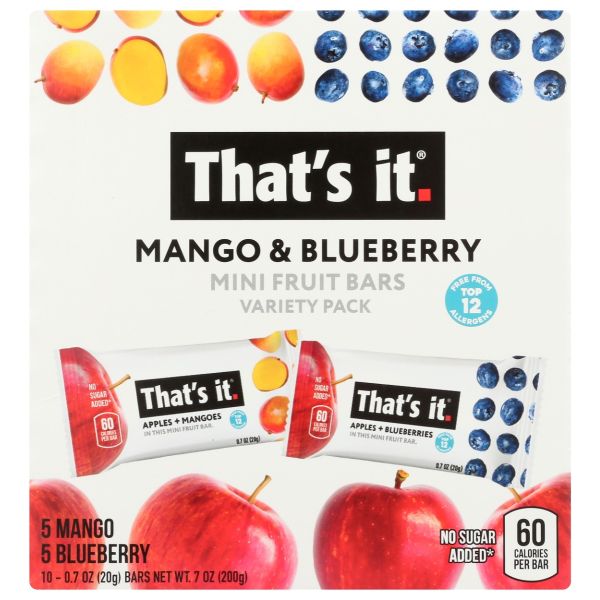 THATS IT: Mango Blueberry Mini Fruit Bars, 7 oz