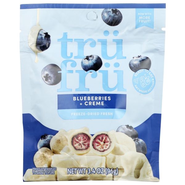 TRU FRU: Blueberries Freeze Dried Fresh with Crème, 3.4 oz