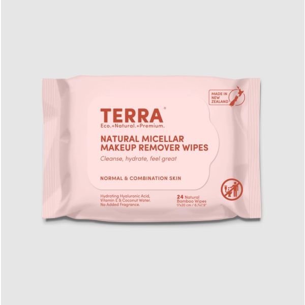 TERRA: Normal and Combination Skin Makeup Remover Wipes, 24 pk