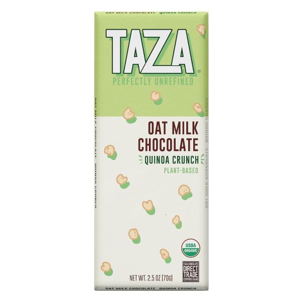 TAZA CHOCOLATE: Oat Milk Chocolate Quinoa Crunch, 2.5 oz