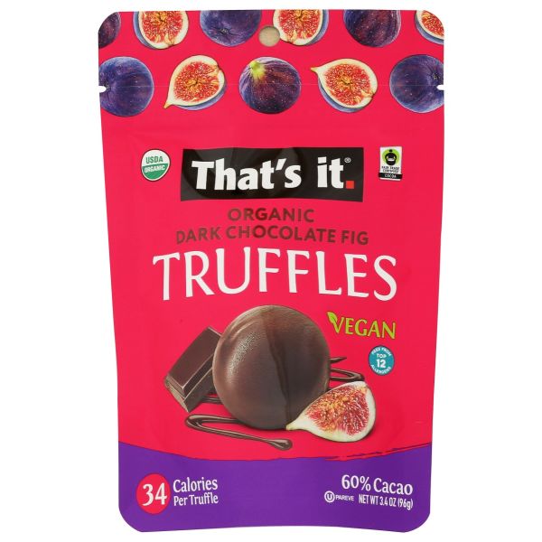 THATS IT: Organic Dark Chocolate Fig Truffles, 3.4 oz