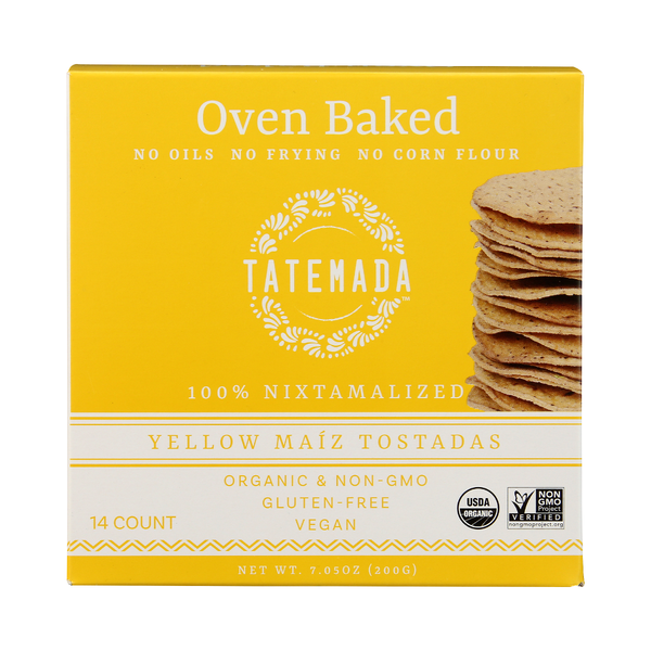TATEMADA: Yellow Maiz Tostadas, 200 gm
