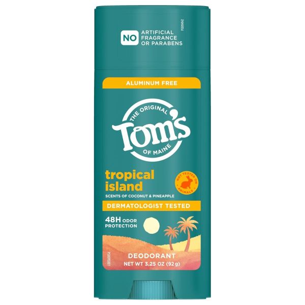 TOMS OF MAINE: Tropical Island Aluminum Free Deodorant, 3.25 oz