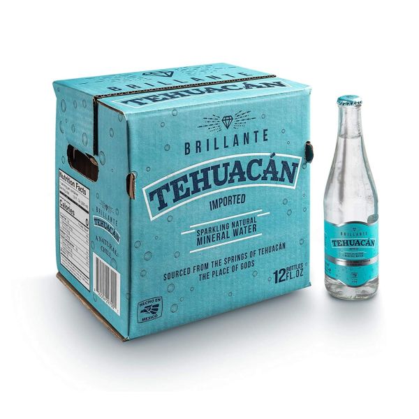 TEHUACAN BRILLANTE:  Sparkling Natural Mineral Water 12 Count, 144 fo