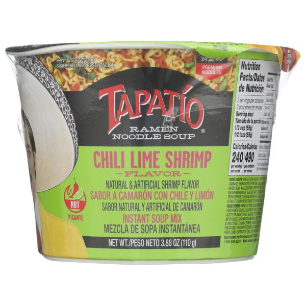 TAPATIO RAMEN: Chili Lime Shrimp Ramen Bowl, 3.88 oz