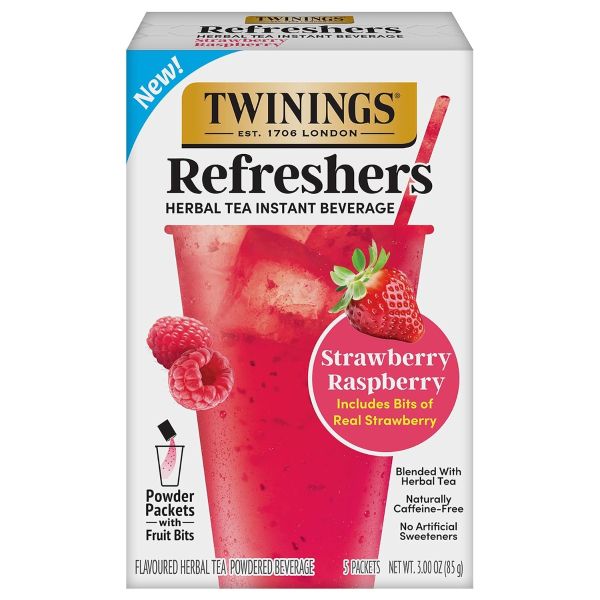 TWINING TEA: Strawberry Raspberry Refreshers Tea, 5 pc
